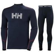 Pozostała odzież narciarska - Helly Hansen Lifa Merino Midweight Logo, komplet, męski, navy - miniaturka - grafika 1