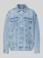 Kurtki damskie - Kurtka jeansowa o kroju oversized z czystej bawełny model ‘OCEAN’ - miniaturka - grafika 1