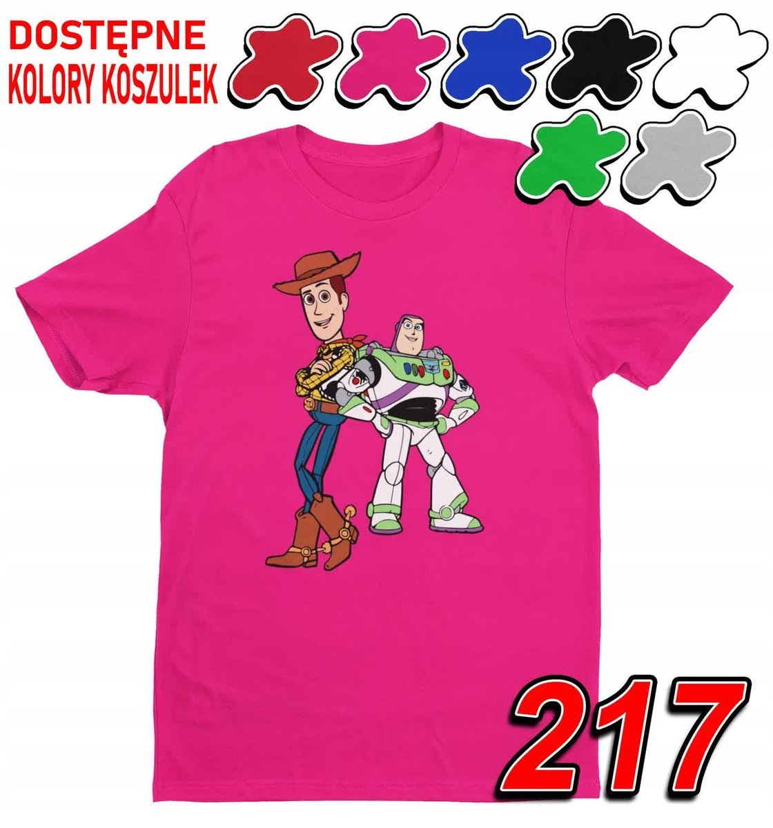 Dziecięca Koszulka T-Shirt Z Nadrukiem Toy Story Chudy- L 146-152