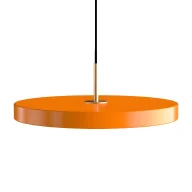 Oprawy, klosze i abażury - Lampa wisząca Asteria z pomarańczowym kloszem i oświetleniem LED - miniaturka - grafika 1