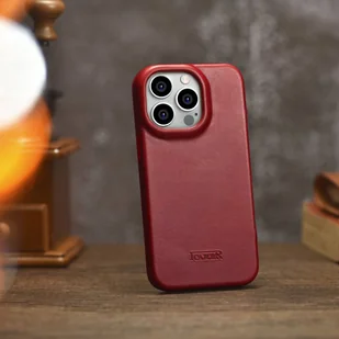 iCarer CE Oil Wax Premium Leather Folio Case skórzane etui iPhone 14 Pro Max z klapką magnetyczne MagSafe czerwony (AKI14220708-RD) - Etui i futerały do telefonów - miniaturka - grafika 28