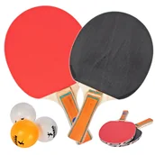 Tenis stołowy - ZESTAW do gry w PING PONG 2x PALETKI + 3x PIŁECZKI U763 - miniaturka - grafika 1