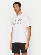 Koszulki męskie - Calvin Klein T-Shirt K10K114156 Biały Regular Fit - miniaturka - grafika 1