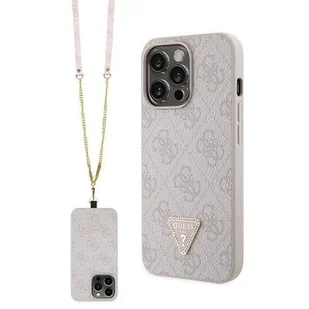 Guess GUHCP13XP4TDSCPP iPhone 13 Pro Max 6.7" różowy/pink hardcase Crossbody 4G Metal Logo - Etui i futerały do telefonów - miniaturka - grafika 1