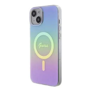 Etui Guess IML Iridescent MagSafe do iPhone 15 Plus - fioletowe - Etui i futerały do telefonów - miniaturka - grafika 2