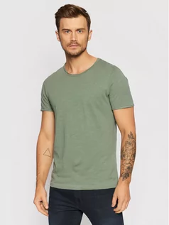 Koszulki męskie - Selected Homme T-Shirt Morgan 16071775 Zielony Regular Fit - grafika 1