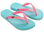 Klapki i japonki damskie - Ipanema CLAS Brasil II Fem klapki damskie, Jasnoniebieski, różowy, 37 EU - miniaturka - grafika 1