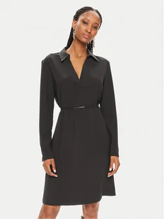 Calvin Klein Sukienka koszulowa K20K207152 Czarny Regular Fit - Sukienki - miniaturka - grafika 1