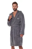 Szlafroki męskie - Męski szary szlafrok Master  XL - miniaturka - grafika 1