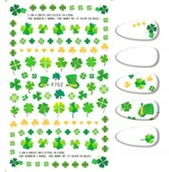 Ozdoby do paznokci - Naklejki Do Zdobienia Paznokci Wzory Koniczyna F-752 - miniaturka - grafika 1