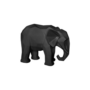 Matowa czarna figurka w kształcie słonia PT LIVING Origami Elephant - Figurki dekoracyjne - miniaturka - grafika 1