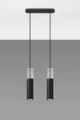 Lampy sufitowe - Sollux Lighting Lampa wisząca BORGIO 2 czarny - miniaturka - grafika 1