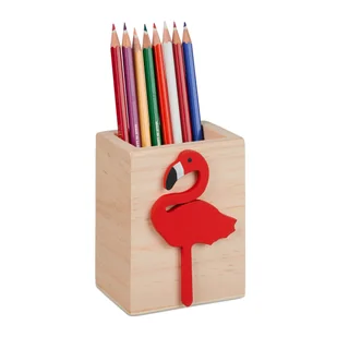 uchwyt na długopis relaxdays flamingo - Przyborniki na biurko - miniaturka - grafika 1