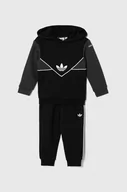 Dresy i komplety dla dziewczynek - adidas Originals dres dziecięcy kolor czarny - miniaturka - grafika 1
