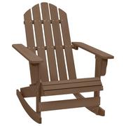 Fotele i krzesła ogrodowe - vidaXL Ogrodowy fotel bujany, drewniany, brązowy - miniaturka - grafika 1