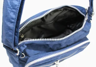 Stylowa Lekka Materiałowa Torba Pozioma Średnia Na Ramię Bag Street NR 2223 GRANATOWY - Gadżety dla niej i dla niego - miniaturka - grafika 7