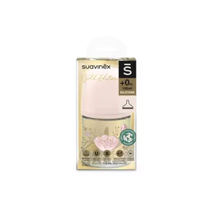 Suavinex Butelka dla niemowląt SX Pro Gold Premium Różowa 150 ml - Butelki dla niemowląt - miniaturka - grafika 1