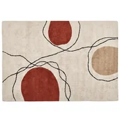 Dywany - Dywan bawełniany 160 x 230 cm beżowo-czerwony BOLAT - miniaturka - grafika 1