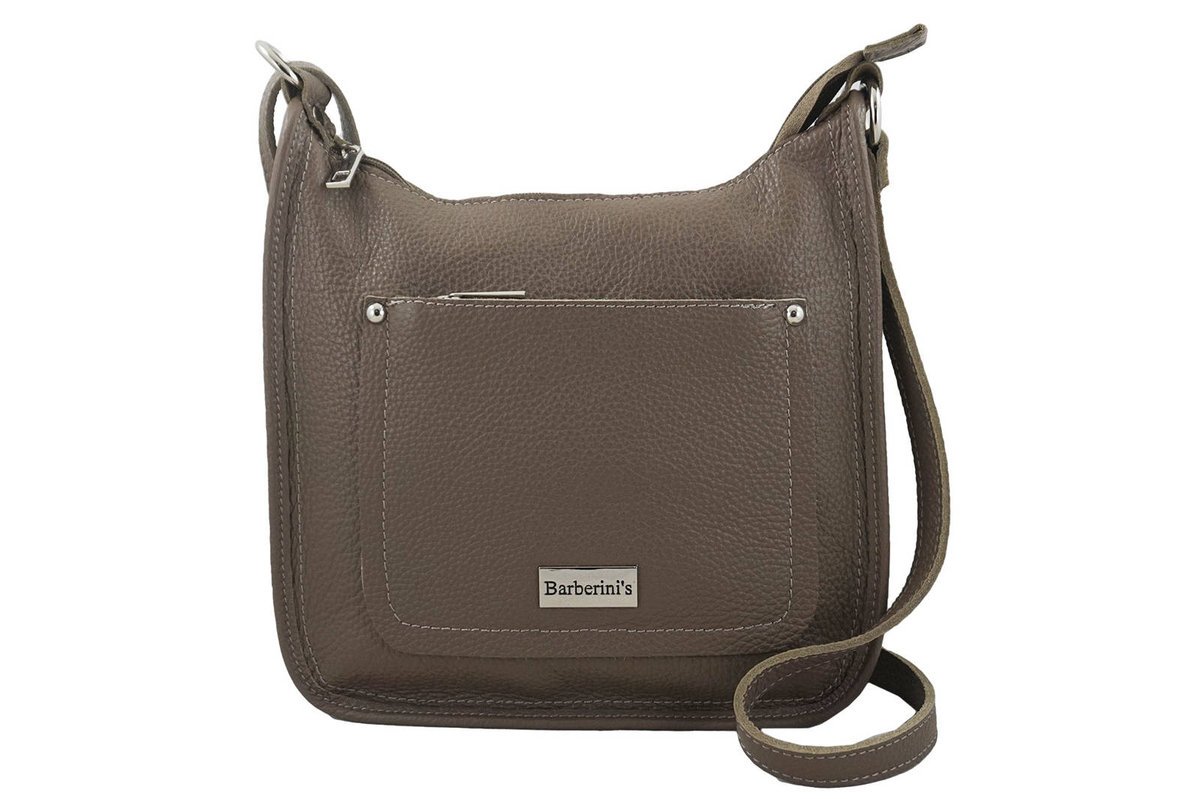 Wygodna torebka listonoszka skórzana - Beżowa ciemna