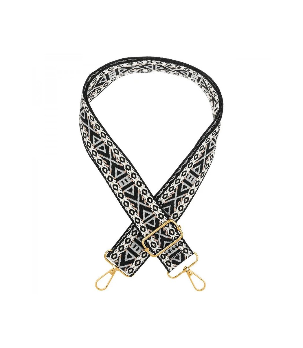 Modny pasek do torebki kobiecy z geometrycznym wzorem