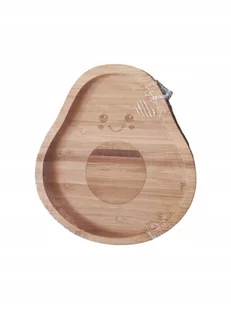 Talerzyk MPM brązowy bambus - Miseczki i talerzyki dla dzieci - miniaturka - grafika 1