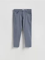 Spodnie męskie - Reserved - Bawełniane spodnie slim fit - granatowy - miniaturka - grafika 1
