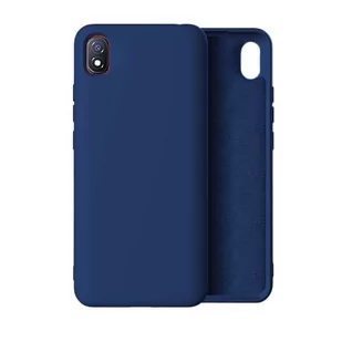 Xiaomi Etui Silikonowe Ochronne Redmi 9A Niebieski Ciemny Granat - Szkła hartowane na telefon - miniaturka - grafika 1