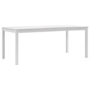 vidaXL Stół do jadalni, biały, 180 x 90 x 73 cm, drewno sosnowe - Stoły - miniaturka - grafika 1