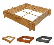 Szklarnie ogrodowe - Drewniana grządka podwyższona donica ogrodowa na warzywa warzywnik 100x100 / Wamar-Sosenka - miniaturka - grafika 1