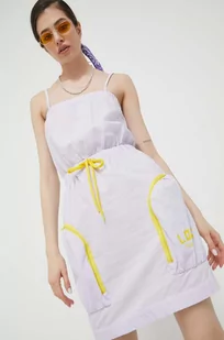 Love Moschino sukienka kolor fioletowy mini prosta - Sukienki - miniaturka - grafika 1
