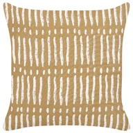 Poduszki dekoracyjne - Bawełniana poduszka dekoracyjna w paski 45 x 45 cm beżowo-biała SALIX - miniaturka - grafika 1