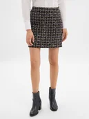 Spódnice - BOSS Orange Spódnica mini damska - Valedi Kobiety Bouclé czarny|wielokolorowy w kratkę, 34 - miniaturka - grafika 1