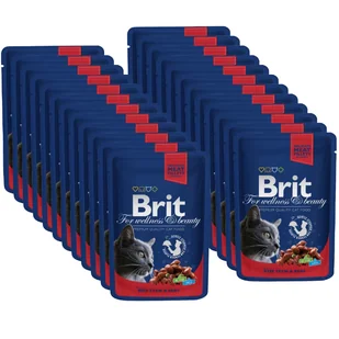 BRIT Cat WOŁOWINA i GROSZEK 24x100g - Mokra karma dla kotów - miniaturka - grafika 1