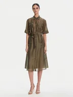 Sukienki - Fracomina Sukienka koszulowa FS25SD2007W78501 Zielony Regular Fit - miniaturka - grafika 1