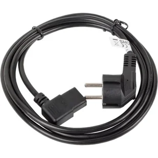 LANBERG LANBERG Kabel zasilający CEE 7/7 IEC 320 C13 kątowy VDE 1.8M czarny (CA-C13C-12CC-0018-BK) - Kable komputerowe i do monitorów - miniaturka - grafika 1