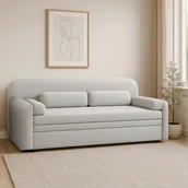 Sofy i kanapy - Sofa z Funkcją Spania ELIOSS Rozkładana Szara Nowoczesna - miniaturka - grafika 1