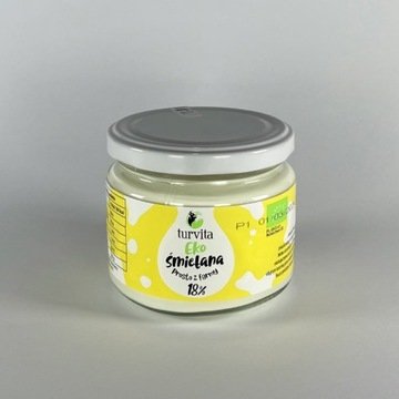 Eko Śmietana 18% 250g (w szklanym słoiku) Turvita