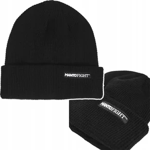 Czapka Zimowa Beanie Manto Represent Czarna R. Uniwersalny - Czapki damskie - miniaturka - grafika 1