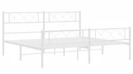 Łóżka - Białe nowoczesne metalowe łóżko małżeńskie 200x200 cm Z4-A22 - miniaturka - grafika 1