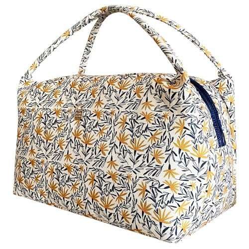 Kwiatowa torba weekendowa 42x24x25 cm, Wielobarwny, Neceser - makijaż - podróż - etui