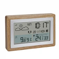 Stacje pogodowe - TFA-Dostmann 35.1167.54 cyfrowa radiowa stacja pogodowa OAK zegar sterowany radiowo z klimatyzacją wewnętrzną - miniaturka - grafika 1