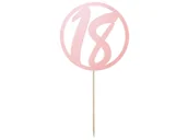 Dekoracje sali - Topper papierowy na tort 18 urodziny - 1 szt. - miniaturka - grafika 1