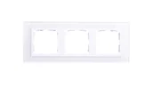 Klawisze i ramki - SIMON KONTAKT Ramka 3 potrójna kryształ-natural / ramka pośrednia biała 82637-60 SIMON 82 NATURE 82637-60/KON - miniaturka - grafika 1