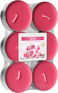 Świece - Bispol świece zapachowe MAXI 6szt róża - grafika 1
