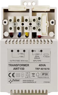 Pulsar Transformator AWT150 TRP/40/16/18 40VA IP30 - Akcesoria do alarmów - miniaturka - grafika 2