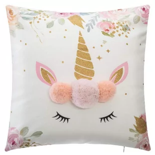 Atmosphera for kids Poduszka dekoracyjna do pokoju dziecka motyw jednorożca 40 x 40 cm B07TZ8R1TW - Kołdry i poduszki dla dzieci - miniaturka - grafika 1
