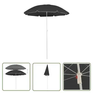 Parasole ogrodowe - The Living Store Parasol ogrodowy na stalowym słupku - antracytowy - 180 cm - Parasol Ogrodowy - miniaturka - grafika 1