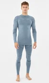 Bielizna sportowa męska - Komplet bielizny męskiej termoaktywnej bambusowej Viking Gary Turtle Neck 0800 szary - miniaturka - grafika 1