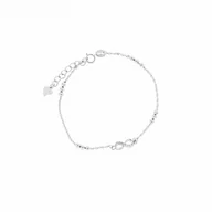 Bransoletki - Srebrna bransoletka 925 koraliki nieskończoność - miniaturka - grafika 1