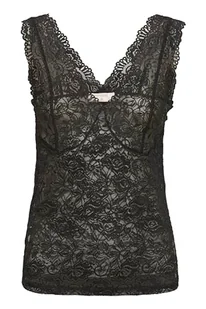 Cream Damski top, Pitch Black, XS - Koszulki i topy damskie - miniaturka - grafika 1